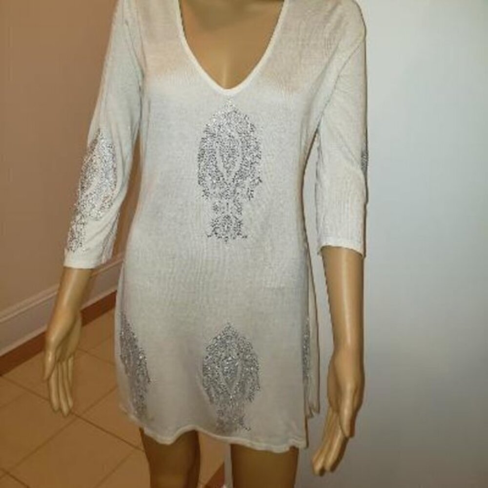 Glam Cashmere Top With Beads
